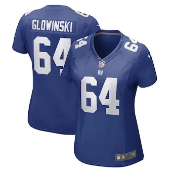 womens nike mark glowinski royal new york giants game playe